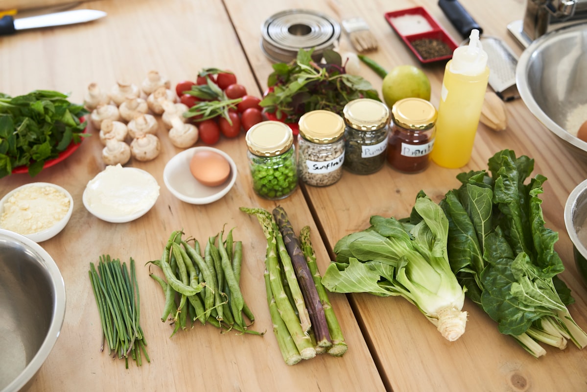 Nutritious meal preparation showcasing vibrant ingredients